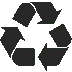 Nearly new - recyclable materials icon