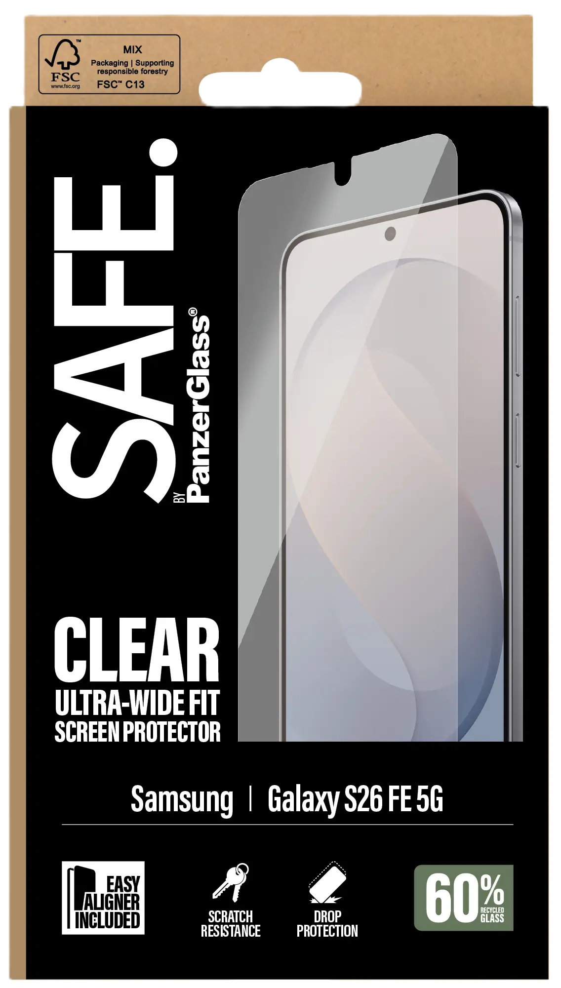 Picture of SAFE by PanzerGlass Samsung Galaxy S26 FE Ultra-Wide Fit Screen Protector