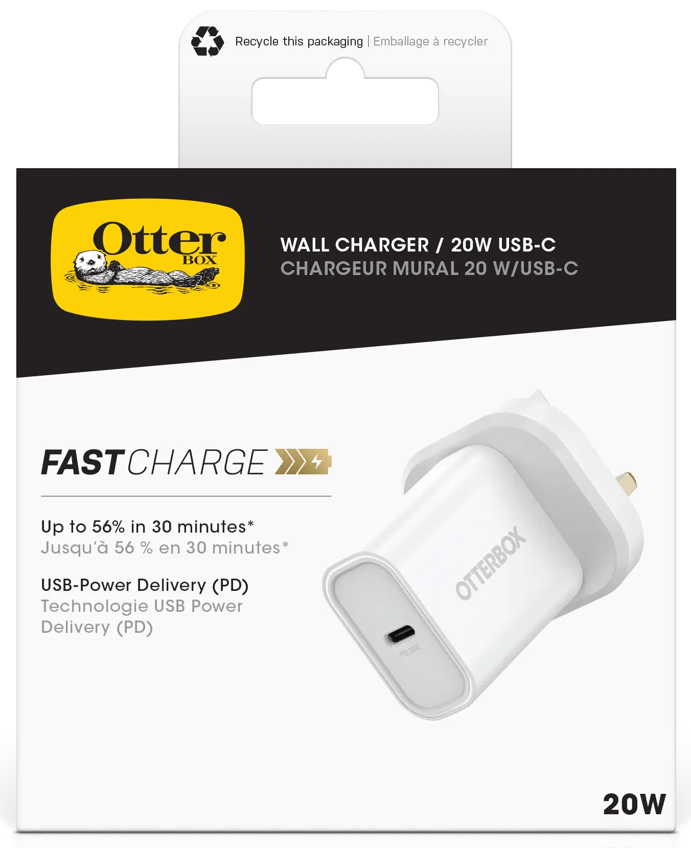 Picture of OtterBox USB-C Wall Charger 20W - White