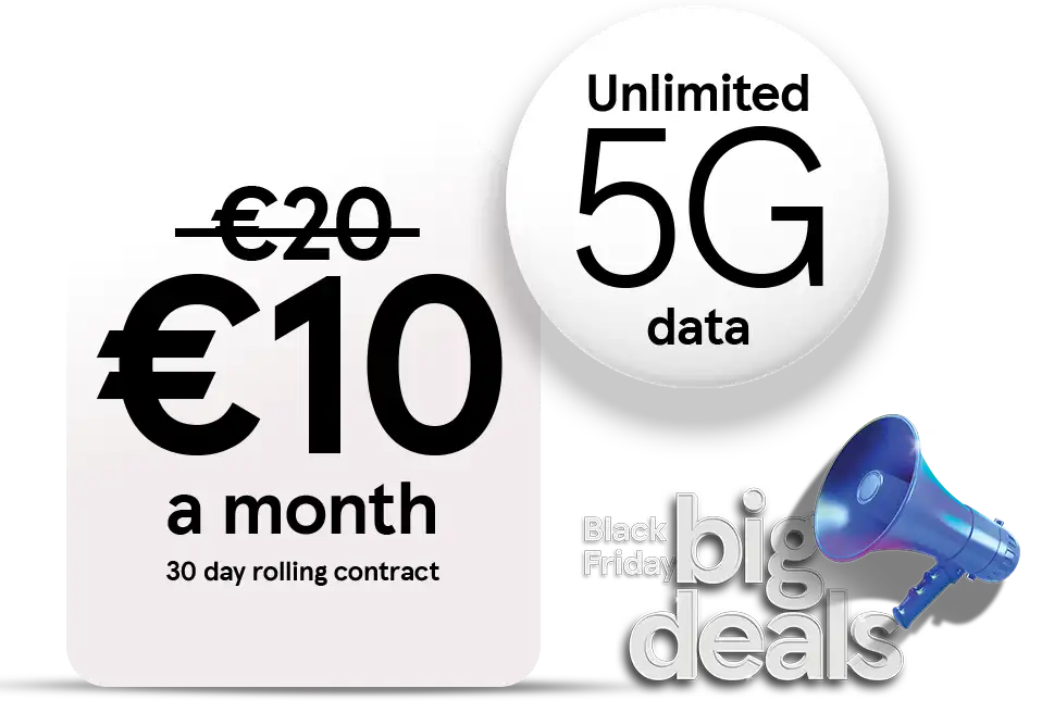 Half price Clubcard SIM, €10 a month