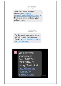 SMS Scam example