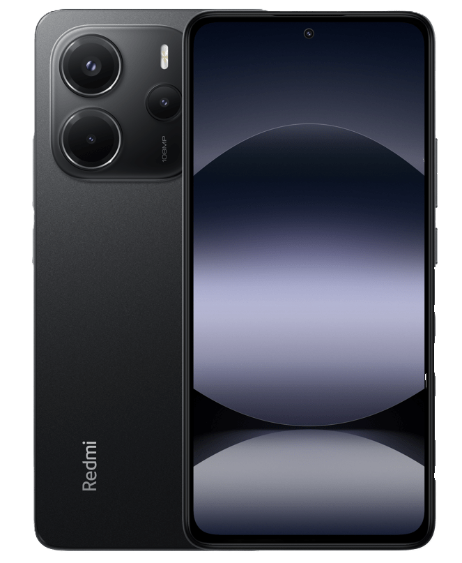 Xiaomi Redmi Note 14 smartphone shown from multiple angles